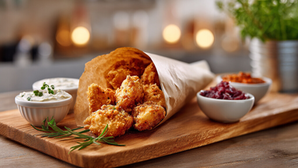 Bocconcini di pollo e tacchino fritti con 3 salse: yogurt, uva e peperoni - bocconcini-di-pollo-tacchino