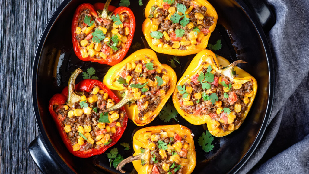 Peperoni ripieni di carne e verdure - peperoni-ripieni-carne-macinata-verdure