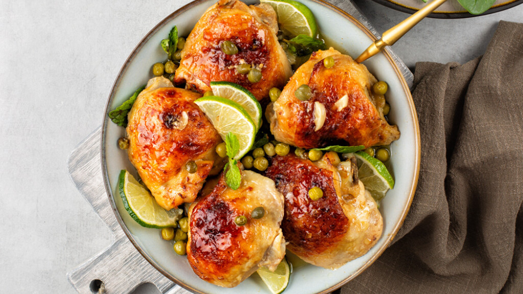 Pollo Mojito con Pisellini - pollo-mojito-con-pisellini