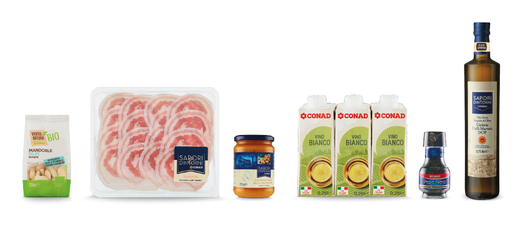 Prodotti da abbinare alla ricetta LUGLIO: Crostino Festoso