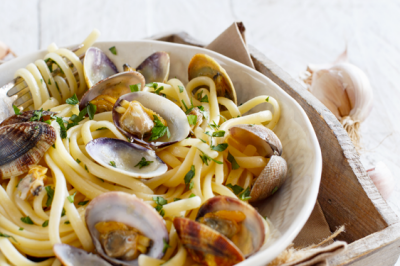 Vongole alla pescatora (con spaghetti)