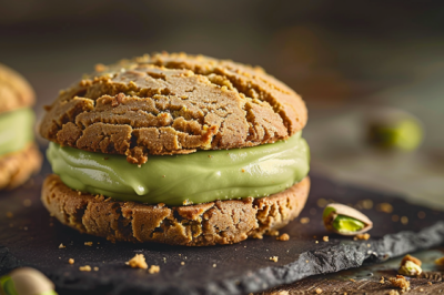 Biscotti con crema di pistacchio