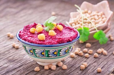 Hummus di Ceci e Barbabietola - Hummus di ceci e barbabietola
