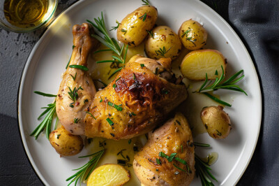 Cosciotti di pollo con patate al forno - cosciotti-pollo-patate-forno